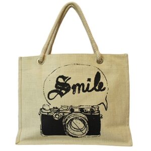 Jute bag with zipper