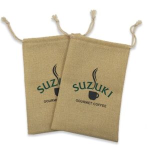 Jute drawstring bag