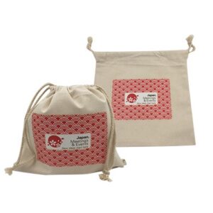 Canvas drawstring pouch
