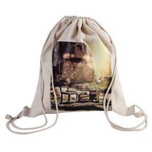Canvas drawstring backpack