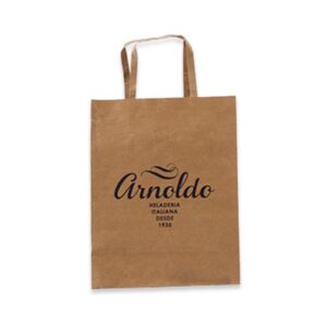 Flat paper handle bag