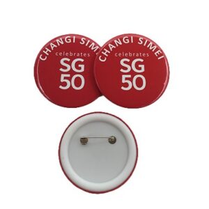 Plastic backing badge
