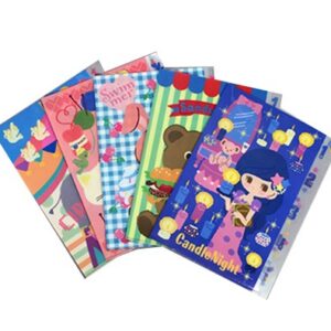 L-shaped folder with divider