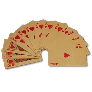 Gold paper playing card