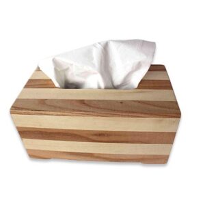 Wooden tissue box