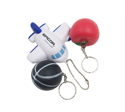 Stress ball keychain