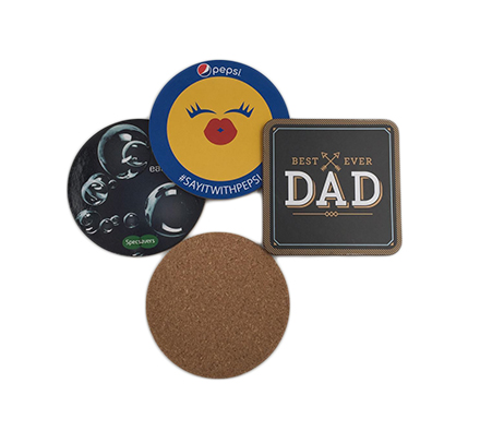 Hard cork coaster